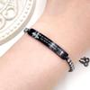 Oneress Sparkling Tennis Bracelet Stainless Steel Tag Custom Engraving Text Bracelet Valentine's Day Gifts for Lover Y4550 (Black-DIY) view 2