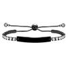Oneress Sparkling Tennis Bracelet Stainless Steel Tag Custom Engraving Text Bracelet Valentine's Day Gifts for Lover Y4550 (Black-DIY) view 3