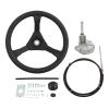 CARMOCAR Boat Steering Rotary System Boat Kit with 14 Feet Cable,13.5 Inch steering wheel,3/4" Tapered Shaft for Waterborne Vehicles view 1