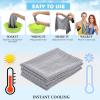 Hosuly 12 Pack 32 x 12 in Cooling Towels Bulk for Neck and Face Microfiber Ice Towel Sweat Towels Breathable Soft Chilly Towel Portable Cool Neck Rags for Sport Gym Workout (Gray) view 3