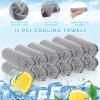Hosuly 12 Pack 32 x 12 in Cooling Towels Bulk for Neck and Face Microfiber Ice Towel Sweat Towels Breathable Soft Chilly Towel Portable Cool Neck Rags for Sport Gym Workout (Gray) view 4