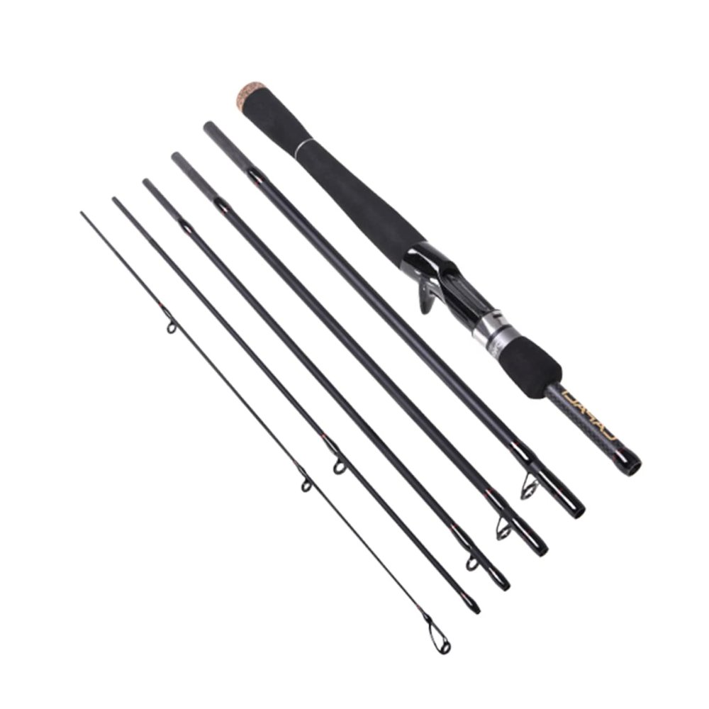 BESPORTBLE 7 Section Compact Lure Rod 2.7m Carbon Fishing Rod for Trout Bass Sea Bass Carp (Casting)