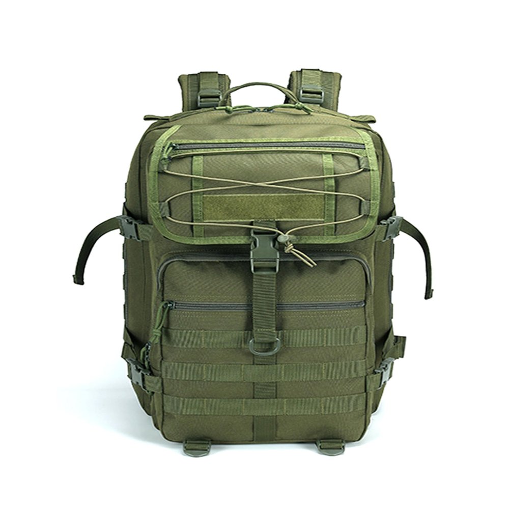 Men's Large Capacity Camping Backpack Oxford Cloth Tactical Rucksack Lightweight Outdoor Hiking Travel Daypack (Green)