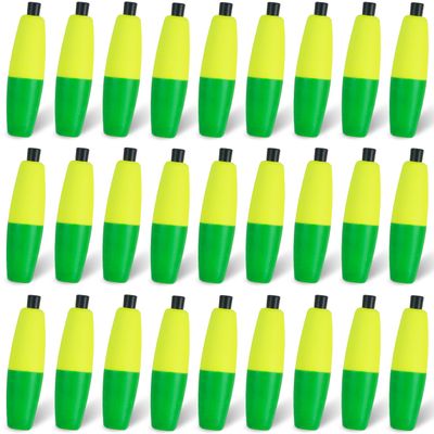FUSIGO Peg Floats for Catfish Fishing Bobbers,Fishing Cigar Foam Bobber for Santee Rig Slip Fishing Corks Peg Fishing Bobbers with Pipe Plug Catfish Crappie Floats for Fishing3in Yellow Green