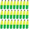 FUSIGO Peg Floats for Catfish Fishing Bobbers,Fishing Cigar Foam Bobber for Santee Rig Slip Fishing Corks Peg Fishing Bobbers with Pipe Plug Catfish Crappie Floats for Fishing3in Yellow Green view 1