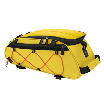 MOSISO Bike Rack Bag with 2 Removable Panniers, Waterproof Bike Trunk Cooler Storage Handbag Insulated Bicycle Rear Seat Pouch, Bicycle Storage Saddle Shoulder Bag Cycling Luggage Pouch, Yellow