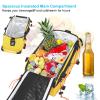MOSISO Bike Rack Bag with 2 Removable Panniers, Waterproof Bike Trunk Cooler Storage Handbag Insulated Bicycle Rear Seat Pouch, Bicycle Storage Saddle Shoulder Bag Cycling Luggage Pouch, Yellow view 3