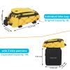 MOSISO Bike Rack Bag with 2 Removable Panniers, Waterproof Bike Trunk Cooler Storage Handbag Insulated Bicycle Rear Seat Pouch, Bicycle Storage Saddle Shoulder Bag Cycling Luggage Pouch, Yellow view 4