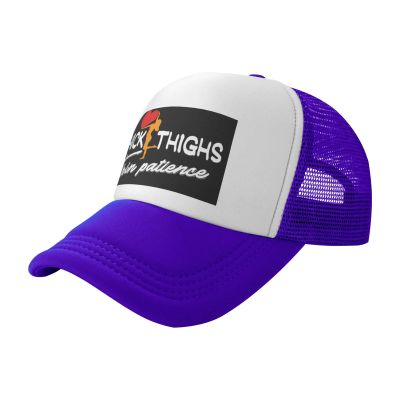 Thick Thighs Thin Patience Heart Unisex Baseball Cap Vintage Men Women Low Profile Trucker Hats Adjustable Purple