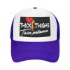 Thick Thighs Thin Patience Heart Unisex Baseball Cap Vintage Men Women Low Profile Trucker Hats Adjustable Purple view 2