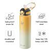 Enerbone 32 oz Insulated Water Bottle, Stainless Steel Bottle with Carrying Strap, Double-Wall Vacuum Insulation Design, Leakproof Sports Bottle with Straw, Keep Drinks Cold or Hot for Hours view 2