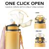 Enerbone 32 oz Insulated Water Bottle, Stainless Steel Bottle with Carrying Strap, Double-Wall Vacuum Insulation Design, Leakproof Sports Bottle with Straw, Keep Drinks Cold or Hot for Hours view 3