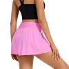 Flowy Womens Running Shorts Gym Yoga Workout Athletic Tennis Golf Skorts Skirt High Waisted with Pockets Butterfly Sweat Spandex Comfy Lounge Pants Cute Trendy Clothes Casual Summer Outfits Hot Pink L view 2