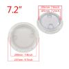 Akoleyer 7.2''Marine Deck Plates Round Non Slip Inspection Deck Plate Hatch with Clear Detachable Cover for Access Boat RV Mount-Screws Included, white view 2