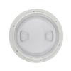 Akoleyer 7.2''Marine Deck Plates Round Non Slip Inspection Deck Plate Hatch with Clear Detachable Cover for Access Boat RV Mount-Screws Included, white view 3