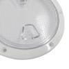 Akoleyer 7.2''Marine Deck Plates Round Non Slip Inspection Deck Plate Hatch with Clear Detachable Cover for Access Boat RV Mount-Screws Included, white view 4