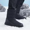 Bestgift Cotton boots men and women non-slip waterproof snow boots padded cotton shoes Grey 5.5 view 3