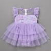Butterfly Dresses for Girls: Kids Girls Birthday Party Dress Flutter Sleeve Floral Tiered Tutu Princess Dress and Headband 2PCS Pageant Dance Tea Party Dress Purple-Butterfly 18-24 Months view 3