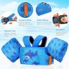 MoKo Swim Arm Band for Kids 20-30-40-50lbs, Clearance Toddler Swim Vest Cute Cartoon Swimming Wings Pool Floats Sleeve Children Water Sports Learning Swim Training Equipment, Indigo Shark view 4