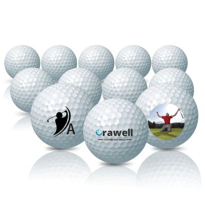Crawell Personalized Golf Balls - 12 Pack Custom Balls - Men's Gifts