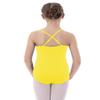 EQSJIU Ballet Leotards for Girls with Adjustable Straps Yellow Camisole Seamless Dance Undergarments Toddler Gymnastics Leotard Ballet Outfit Kids Bodysuit Dancewear 3-4T view 3