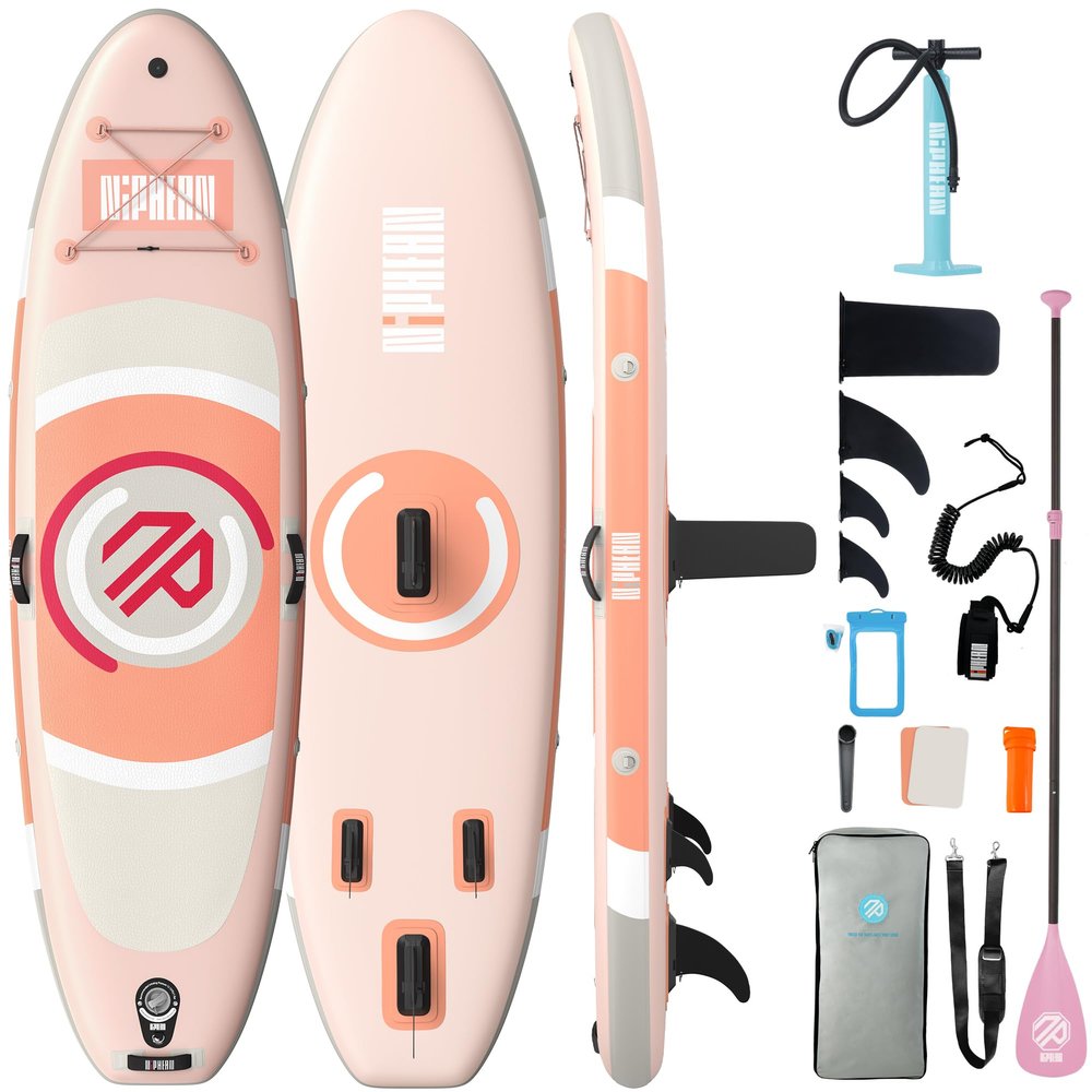 NipheanUltra-LightInflatable Paddle Board with (Beginner Friendly) StabilTrac Fin and Durable SUP Accessories, 10' Stand Up Paddle Boards for Adults & Youth, Versatile Yoga Paddle Board, Gift Ideas