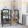 BELLO YON 3 Tier Fishing Rod Holder, Fishing Pole Rack for Garage, Fishing Gear Tackle Box Fishing Equipment Organizers, Fishing Rod Tackle Cart Storage Up to 12 rods view 2