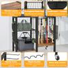 BELLO YON 3 Tier Fishing Rod Holder, Fishing Pole Rack for Garage, Fishing Gear Tackle Box Fishing Equipment Organizers, Fishing Rod Tackle Cart Storage Up to 12 rods view 3