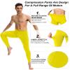 SPVISE Yellow Compression Pants Men Athletic Leggings with Pocket Running Workout Tights Cool Dry Sports Leggings Base Layer view 4