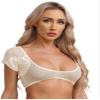 YiZYiF Women's Sleeveless Transparent Mesh Bralette Camis Racerback Tank Tops Mesh Casual T-Shirts Type B Nude Medium view 1