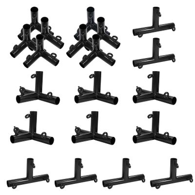 Aoneky 1" Baseball Batting Cage Frame Corner Kit for 55ft Cage- Fits 3/4" EMTs - Batting Cage Corner Fitting - Connector Kit