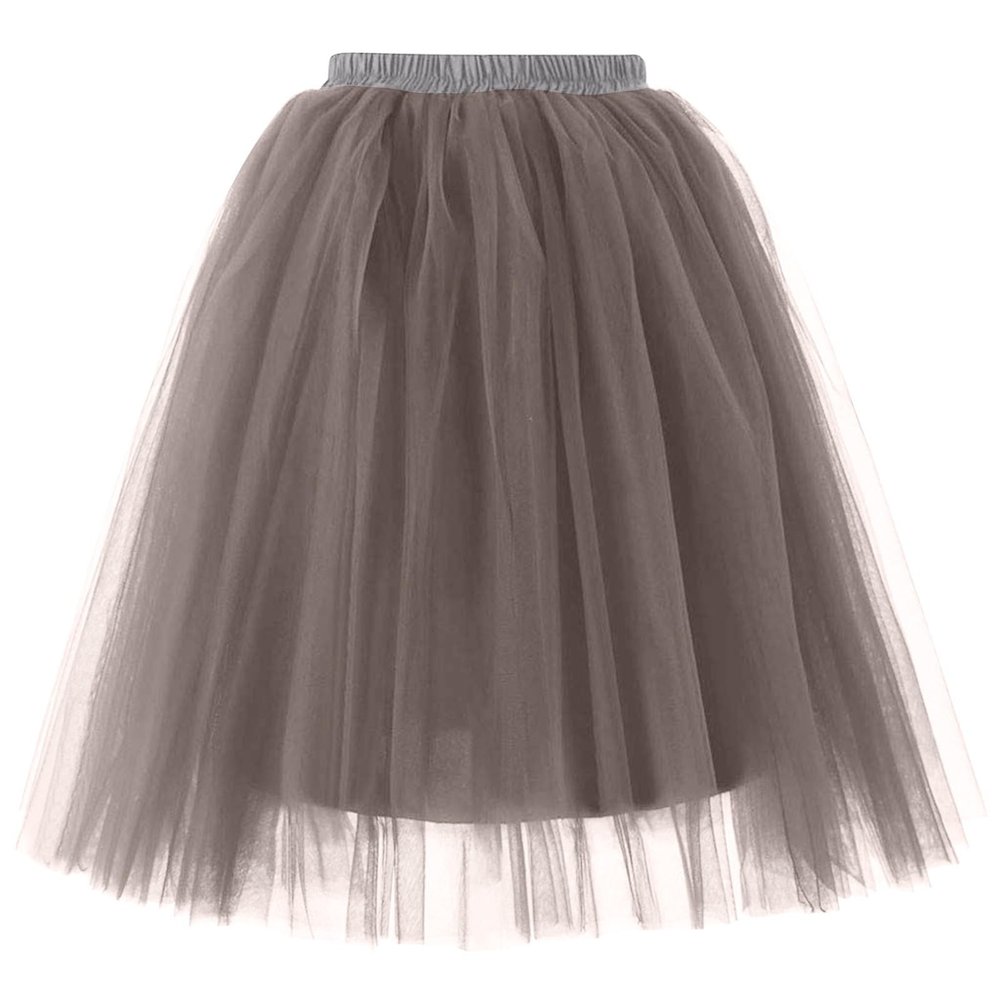 BigkiTchen Women's Puffy Skirt Skorts, Solid Yoga Inner Elastic Sports Golf Skorts, Athletic Stretchy Pleated Tennis Skirts Gray