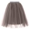 BigkiTchen Women's Puffy Skirt Skorts, Solid Yoga Inner Elastic Sports Golf Skorts, Athletic Stretchy Pleated Tennis Skirts Gray view 1