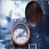 Vintage Brass Poem Engraved Compass with Leather Carry Case & Chainmail Nautical Push Open Pocket Compass for Traveling Camping Tool view 3