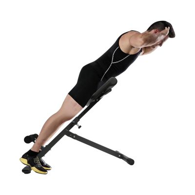 Hyperextension Bench - 5-Stage Adjustable Roman Chair Back Extension Machine with Anti-Slip Handle for Home Workout - Up to 330 lbs Weight Capacity