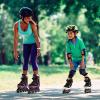 6 Sizes Adjustable Inline Skates for Youth and Adults with Full Light Up Wheels, Outdoor Roller Skates Girls and Boys, Men and Women (Black Purple, Large) view 4
