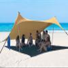 BESTSET 1010ft UPF50+ Beach Tent Sun Shelter, Windproof Stable Outdoor Pop Up Beach Shade Canopy for Camping, Fishing, Backyard Fun or Picnics, 2 Poles view 1
