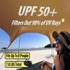 BESTSET 1010ft UPF50+ Beach Tent Sun Shelter, Windproof Stable Outdoor Pop Up Beach Shade Canopy for Camping, Fishing, Backyard Fun or Picnics, 2 Poles view 2