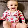 3 Month Baby Girl Rash Guard 2 Piece Swimsuit Set Infant Long Sleeve Watermelon Strawberry Bathing Suit with Hat Cherry Swimming Beach Wear 3-6 Months view 4