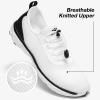 ALEADER Stylish Mens Water Shoes, Xdrain Water Sneakers, Quick-Dry Beach Aqua Hiking Pool Swim Shoes White/Black Size 13 view 2