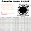 Replacement Trampoline Mat,Fits 6FT-16FT Round Trampoline Frame,8 Row Stitch Trampoline Jumping Mat, Waterproof, UV Resistant ,High Elastic PP,Resistant,Round Trampoline Mat Replacement Parts,14ft/88v view 3