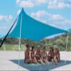 BESTSET 1010ft UPF50+ Beach Tent Sun Shelter, Windproof Stable Outdoor Pop Up Beach Shade Canopy for Camping, Fishing, Backyard Fun or Picnics, 4 Poles view 1