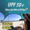BESTSET 1010ft UPF50+ Beach Tent Sun Shelter, Windproof Stable Outdoor Pop Up Beach Shade Canopy for Camping, Fishing, Backyard Fun or Picnics, 4 Poles view 2