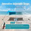 BESTSET 1010ft UPF50+ Beach Tent Sun Shelter, Windproof Stable Outdoor Pop Up Beach Shade Canopy for Camping, Fishing, Backyard Fun or Picnics, 4 Poles view 3