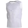 COOLOMG Mens Padded Compression Shirts Baseball Chest Rib Protector Football Rugby Softball Heart Sternum Guard White XL view 1