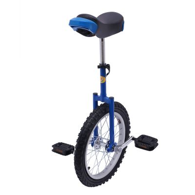 LIYUANJUN 24Inch Wheel Unicycle, Outdoor Unicycle for Above 69Inch Adults One Wheel Bike w/Saddle & Pedals for Sports Fitness Exercise 32-37Inch Height Adjustable Adult Unicycle-Blue