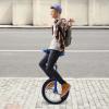 LIYUANJUN 24Inch Wheel Unicycle, Outdoor Unicycle for Above 69Inch Adults One Wheel Bike w/Saddle & Pedals for Sports Fitness Exercise 32-37Inch Height Adjustable Adult Unicycle-Blue view 2