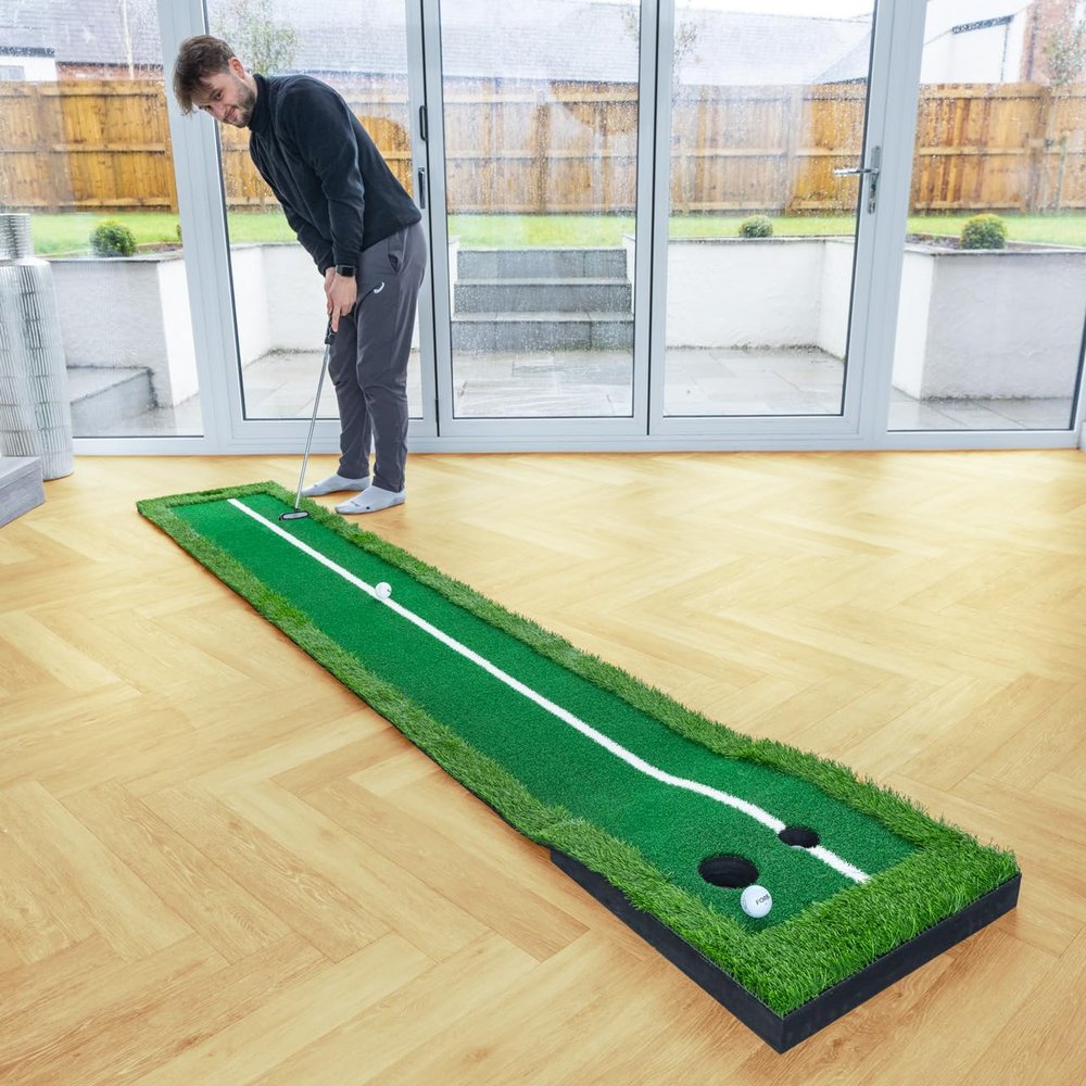 FORB Golf Putting Mats | Premium Selection for Putting Practice at Home - Available in 4 Styles (Alignment, 10ft)
