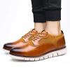 BORAMAX Men's Casual Non-Slip Oxford Shoes -Men's Flat Fashion Breathable Business Formal Dress Sneakers Dress Shoes for Men C-Black view 2