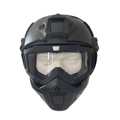 Airsoft Helmet and Mask Fast Base Jump Helmet PJ Style Airsoft Helmets Tactical Full face mask with Detachable and Adjustable Goggles